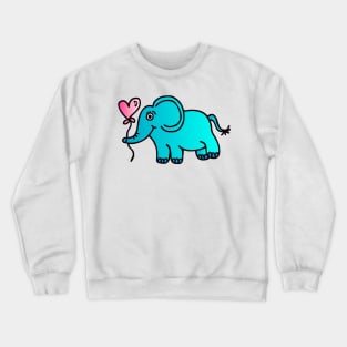 Little Blue Elephant Crewneck Sweatshirt